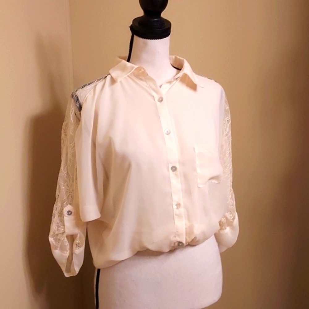 Wishful Park Cream Blouse